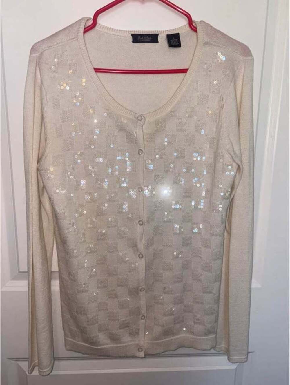 Peck & Peck Collection Sequin Cardigan Sweater